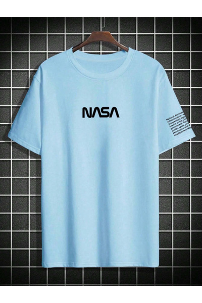 Revasser تي شيرت برقبة دائرية من القطن مقاس كبير مطبوع حسب الطلب للرجال والنس...