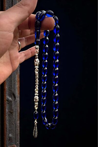 Atolyezone Sertifikalı Usta Işçilikli Sıkma Gümüş Kaplama Gece Mavisi Ateş Ke...