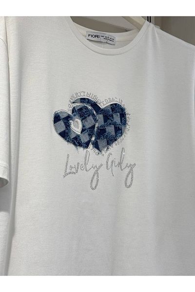 Fiori Heart Printed Tshirt