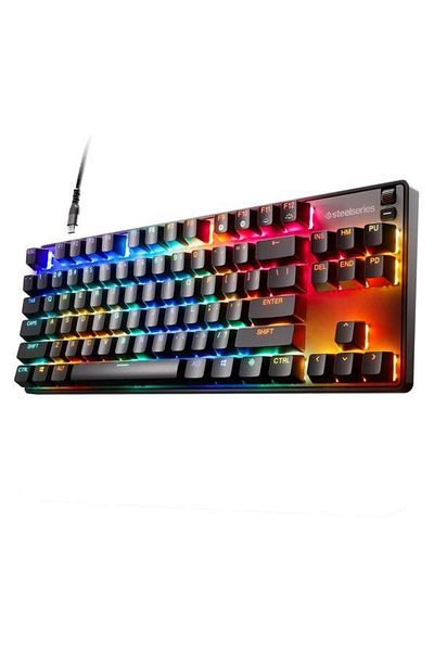 SteelSeries Tastatura Gaming Mecanica SteelSeries Apex 9 TKL, USB-C, iluminare RGB, Layout UK, model 2023