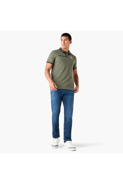 FAV Embroidered Polo T-shirt with Short Sleeves