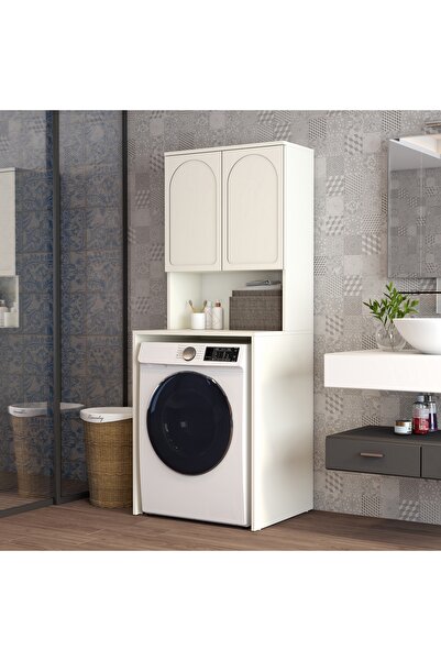 Variant Mobilya Lyon Çamaşır Makinesi Dolabı V102 - Krem