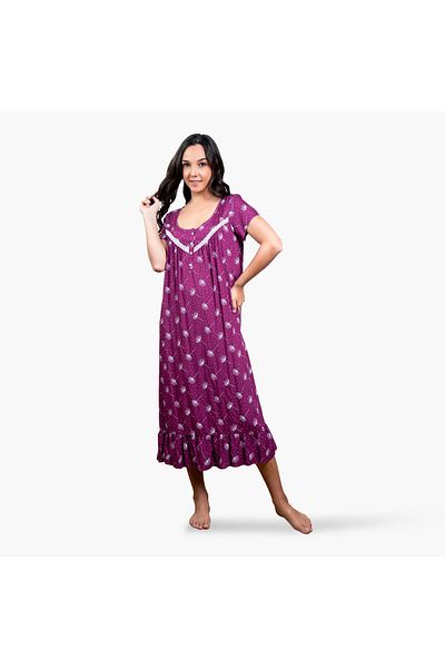Aadaraya Printed Night Gown
