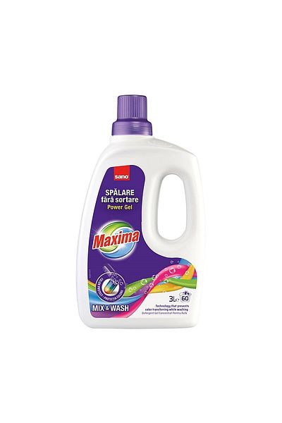 Sano Liquid Detergent For Colored Laundry, Maxima Mix & Wash, 3l