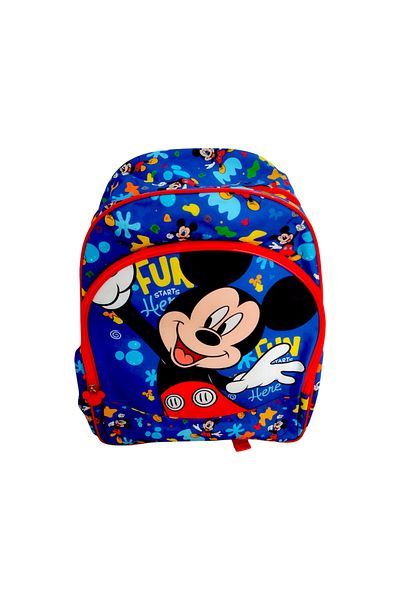 Mickey Mouse Schoolbag, two compartments, two side pockets, 40x30x15 cm, multicolor, Fun Here Mickey Mouse