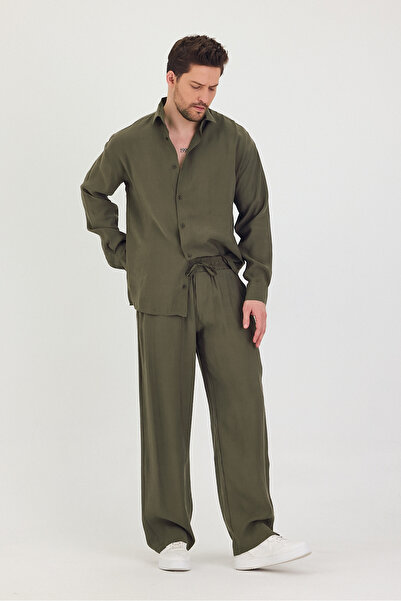 Tarz Cool Чоловічий комплект сорочка-штани в стилі оверсайз з комфортною посадкою знизу-вгору