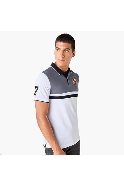 FAV Embroidered Colourblock Polo T-shirt