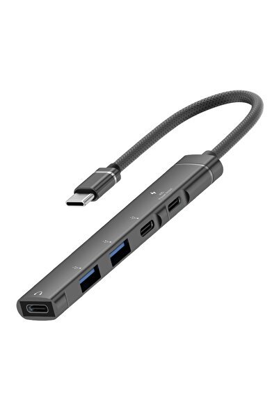 Ally HB01 5In1 Type C Dönüştürücü Adaptör Hub Çoklayıcı SIYAH