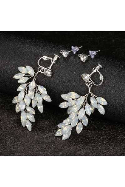ECARLA Wedding earrings, BOHO, stainless steel, with crystals, with stud, Ecarla, KOLS19