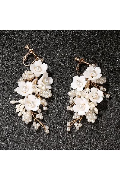 ECARLA Wedding earrings, BOHO, stainless steel, with crystals, with stud, Ecarla, KOLS17