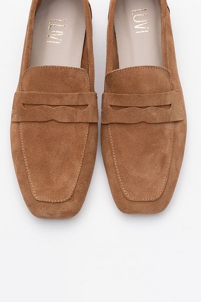 LuviShoes Morne Earth Suede Genuine Leather Women's Loafer Shoes