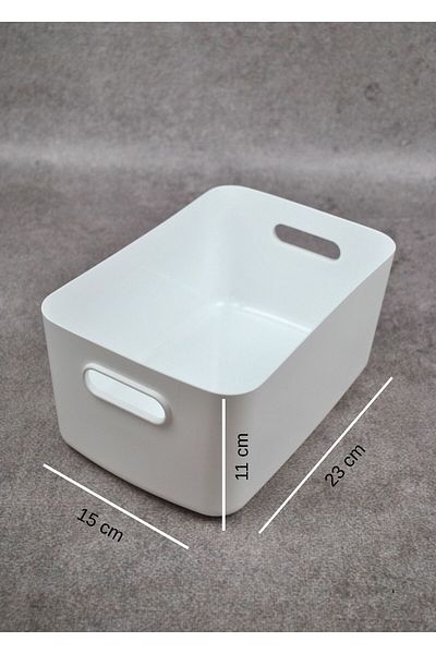 Qualitev 3-Piece Cabinet Organizer Basket / Decorative Storage Box / Bathroom and Kitchen Organizer25Cmx15Cmx10Cm