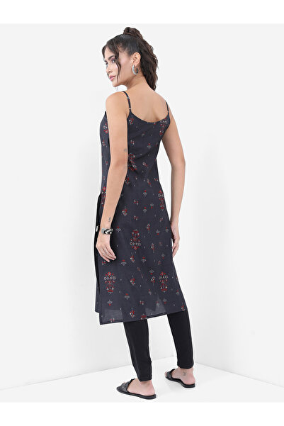 Vishudh By Styli Women Floral Printed Mirror Work Kurta