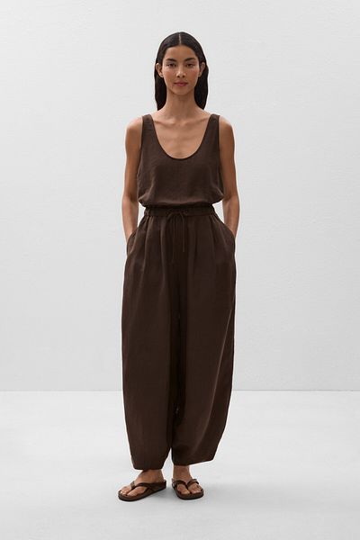 Oysho Balloon Jumpsuit With Linen