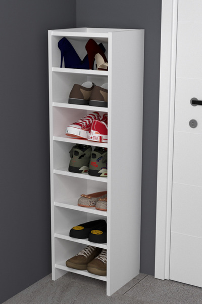 MOBİLİQUE Şahane No.8 Dar Ayakkabılık Beyaz-Beyaz