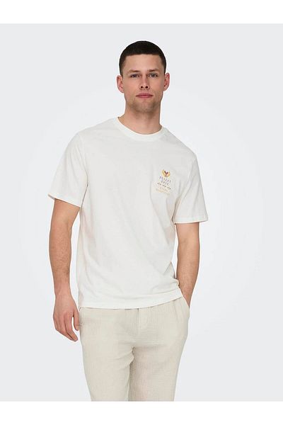 ONLY Men's T-Shirt 22029483   Onsmanuel Life Reg Ss Desert Tee