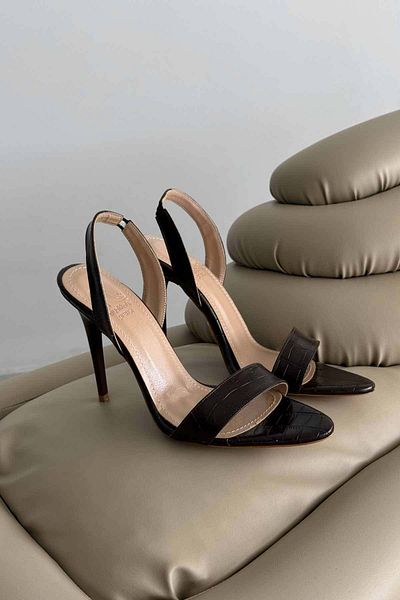 AYAKKABI PRENSİ Bizzy Brown Patent Leather Croco