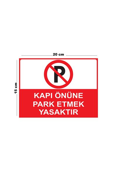 Lucena Metal Door Front Parking Prohibited 15cm X 20cm Warning Sign Directional Sign