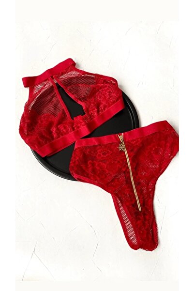 Nightlight 3499 Zippered Bra Panty Set