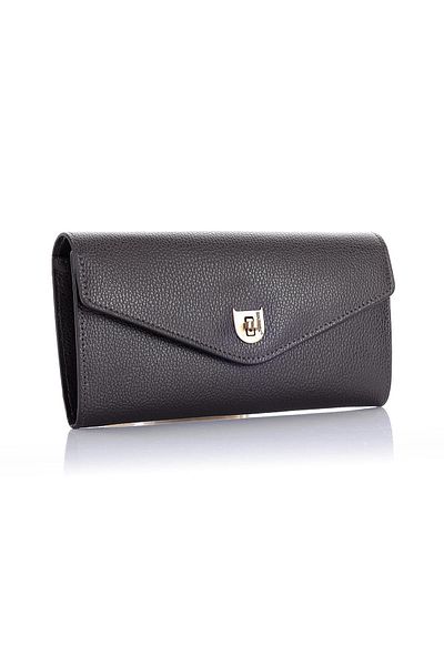 Getcho Mademoiselle Polina Women's Smoked Buckle Long Cover Leather Look Multi-Eye Daily and Stylish Wallet Model