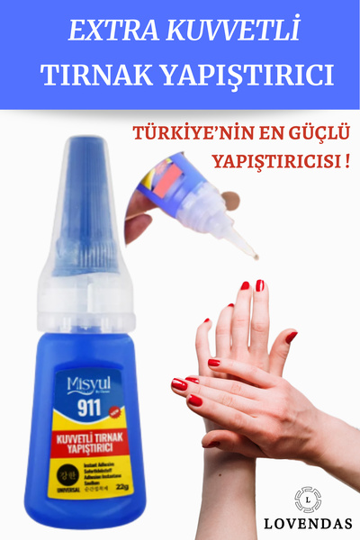 Lovendas Ekstra Kuvvetli Takma Tırnak Tips Yapıştırıcı 22 gram Güçlü Yapıştırıcı