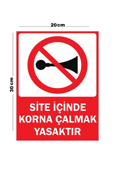 Lucena It Is Prohibited to Play Horn on Metal Site 20cm X 30cm A4 Size Warning Sign Directional Sign
