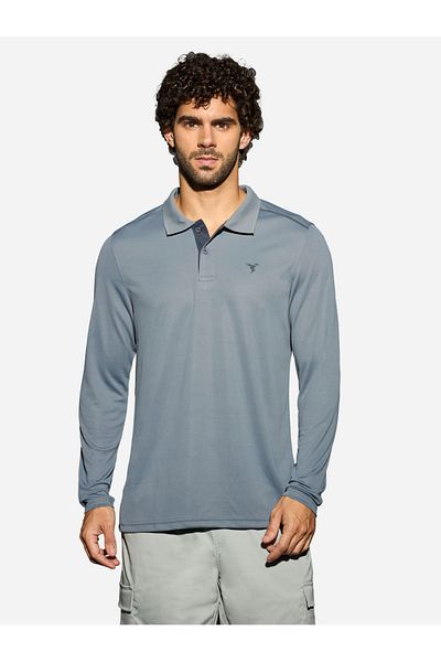 Technosport By Styli تي شيرت بولو رجالي سادة بقصّة Slim Fit مع Technocool