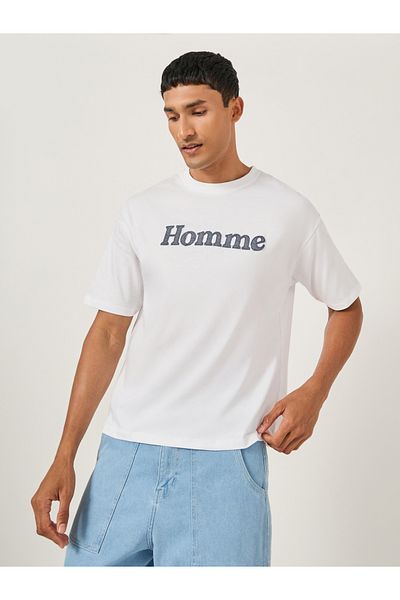 Styli Embroidered Oversized Round Neck T-Shirt