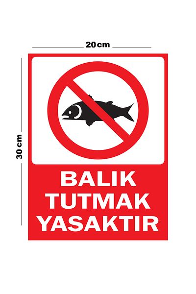 Lucena Metal Fishing Prohibited 20cm X 30cm A4 Size Warning Sign Diversion Sign
