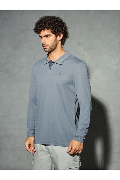 Technosport By Styli تي شيرت بولو رجالي سادة بقصّة Slim Fit مع Technocool