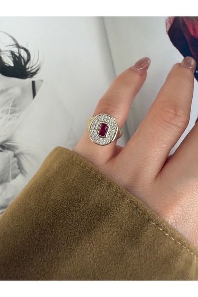 Pinery Jewels Vip Series - Baguette Stone Pinky Finger Adjustable Women's Ring