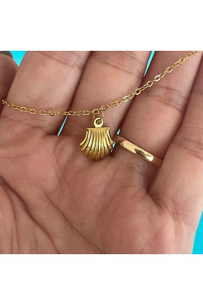 Hoop jewelery Steel Chain Mussel Shahmeran