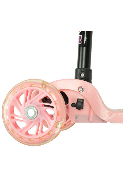 ACTION ONE Trotineta pliabila Balance cu roti luminoase, roz
