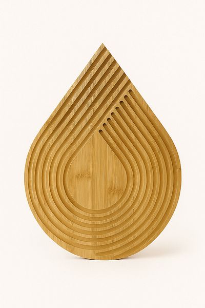 DolphFin Wooden Drop Presentation Tray Natural Presentation and Serving Tray for Multi-Purpose Use