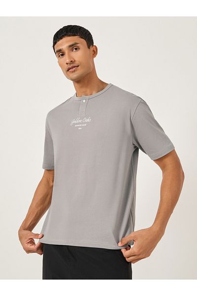 Styli Embroidered Oversized Round Neck T-Shirt