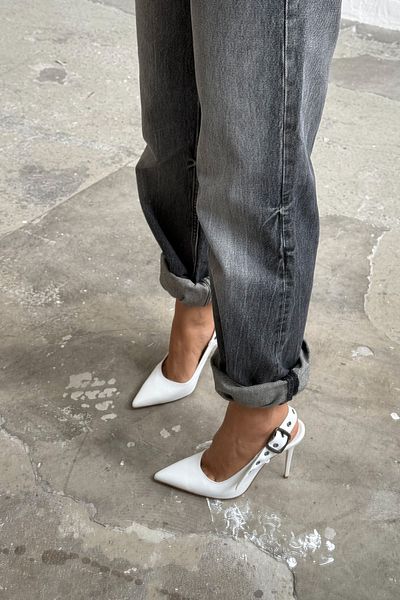 AYAKKABI PRENSİ Tove Capsule Detaliat ALB MAT