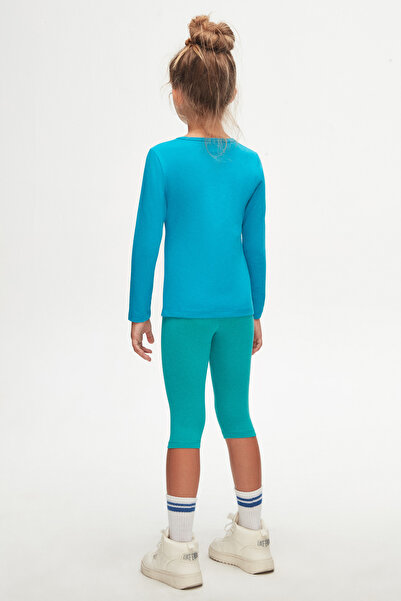 LOVETTI Girl - Lycra Long Sleeve Seasonal T-shirt, DarK Turquoise