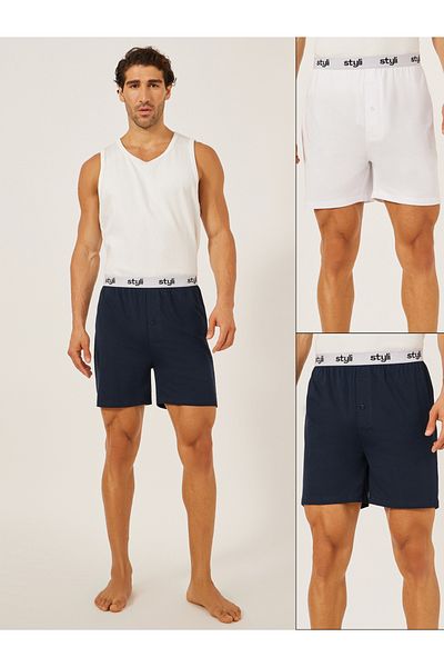 Styli Pack of 2 - Knitted Boxer With Elasticated Waistband