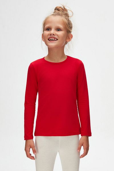 LOVETTI Red Long Sleeve Lycra Seasonal Girl's T-shirt