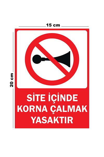 Lucena Metal Site Inside Horn Playing Prohibited 15cm X 20cm Warning Sign Directional Sign