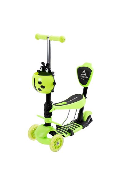 ACTION ONE Trotineta Smart Kid 5 in 1 cu roti luminoase, verde