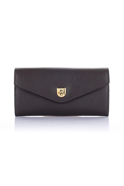 Getcho Mademoiselle Polina Women's Smoked Buckle Long Cover Leather Look Multi-Eye Daily and Stylish Wallet Model