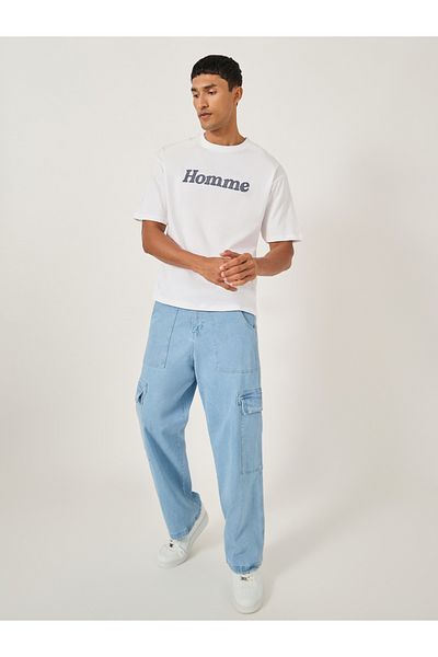 Styli Embroidered Oversized Round Neck T-Shirt