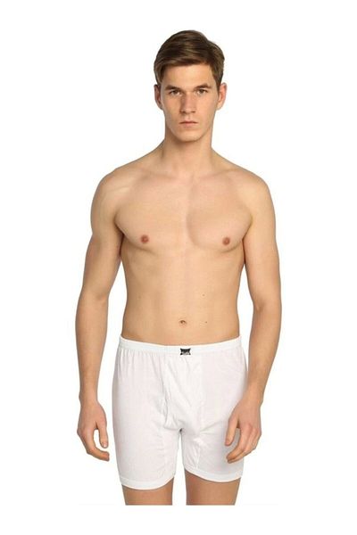Tutku Men's White Combed Cotton Argentina Boxer 6 Pack New Season