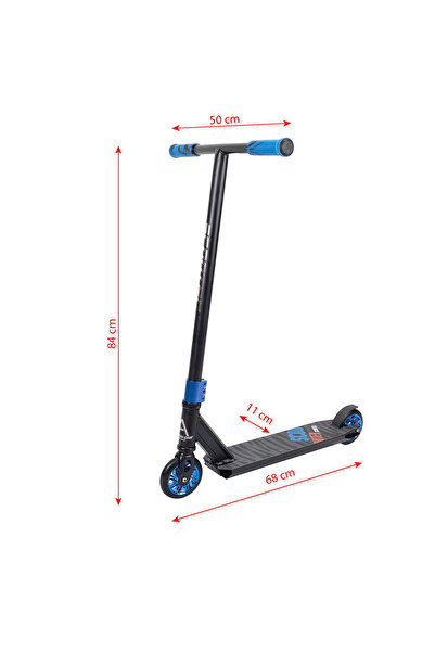ACTION ONE Mad Freestyle Scooter, aluminum wheels and platform, blue