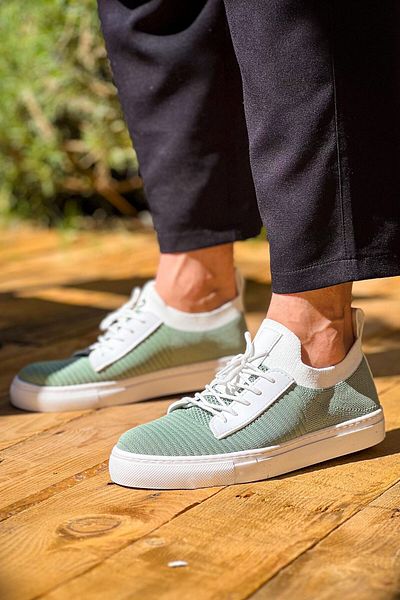 PATRON SHOES Lace-Up Orthopedic Sole Knitwear Men's Sports Sneaker
