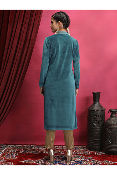 Vishudh By Styli Women Regular Fit V-Neck Straight Kurta