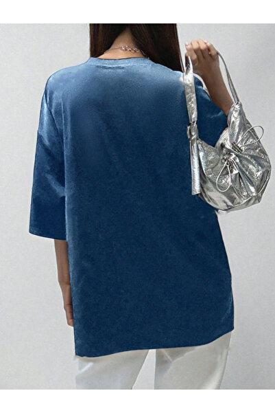 Revasser Unisex Erkek/Kadın The 1984 Özel Baskılı Oversize Pamuklu Bisiklet Yaka T-Shirt