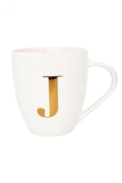 Miniso Ceramic Mug with Letter J - 500 ml