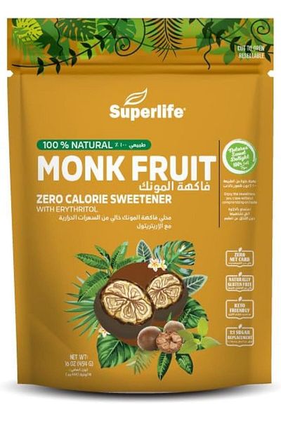 Superlife Monk Fruit Zero Calorie Sweetener With Erythritol Sweetener